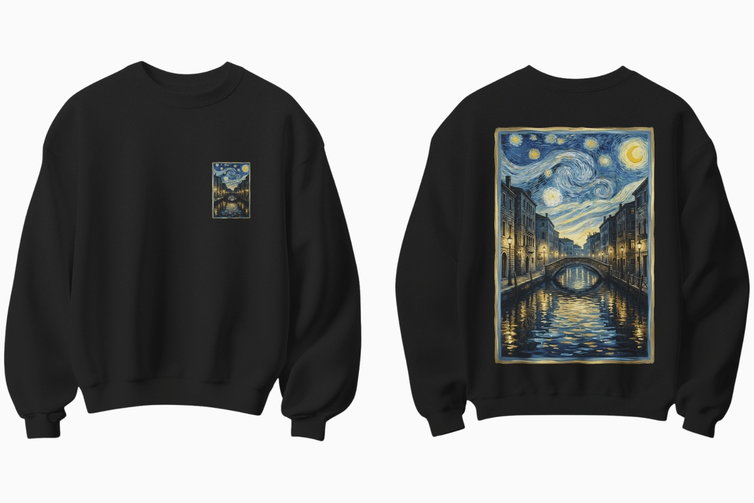 Yıldızlı Gece Temalı Sweatshirt