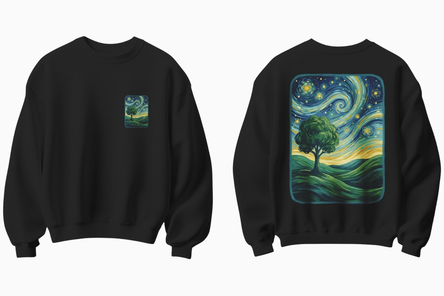 Yıldızlı Gece Temalı Sweatshirt