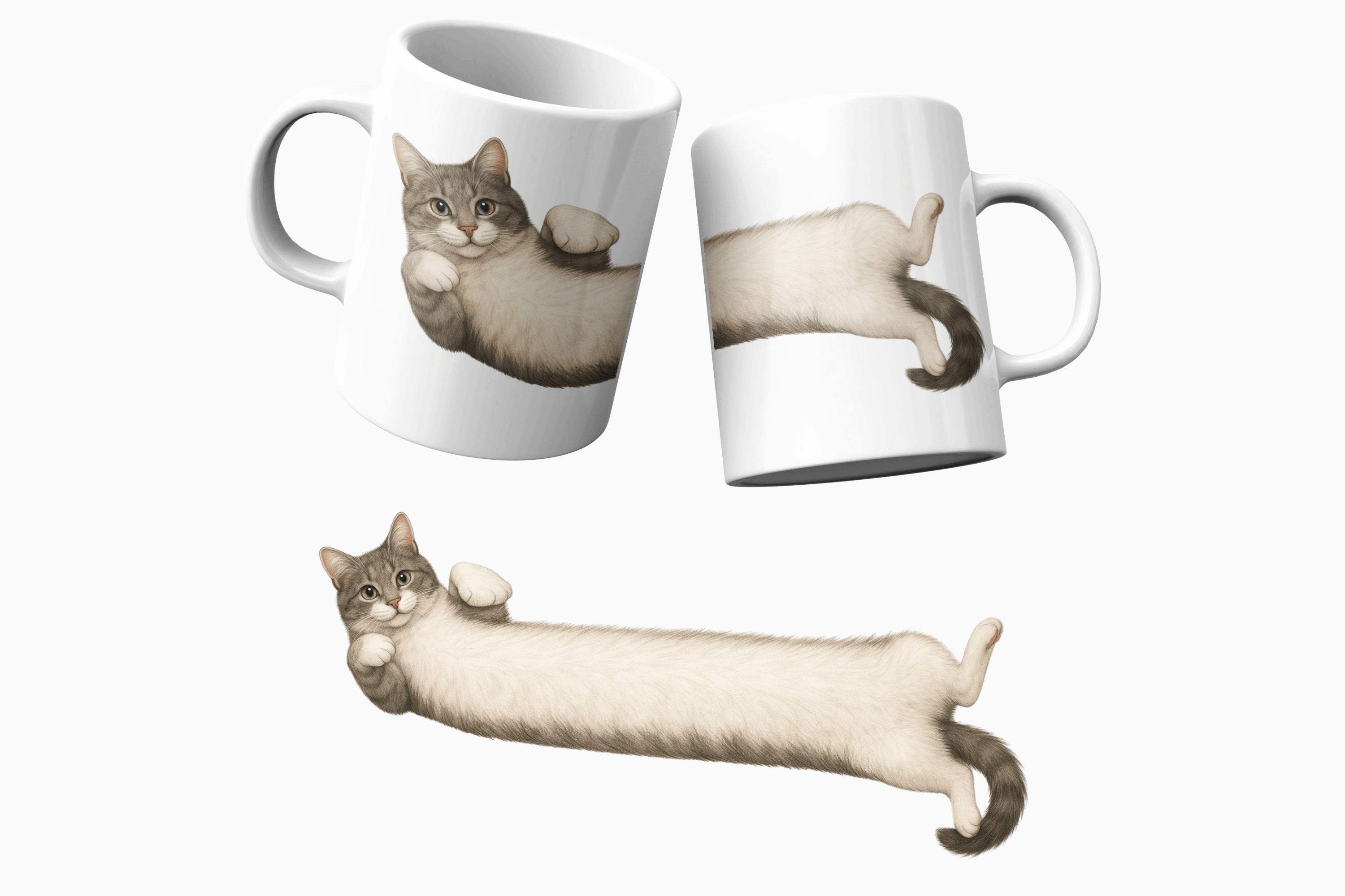Kedi Sarmalı Temalı Kupa