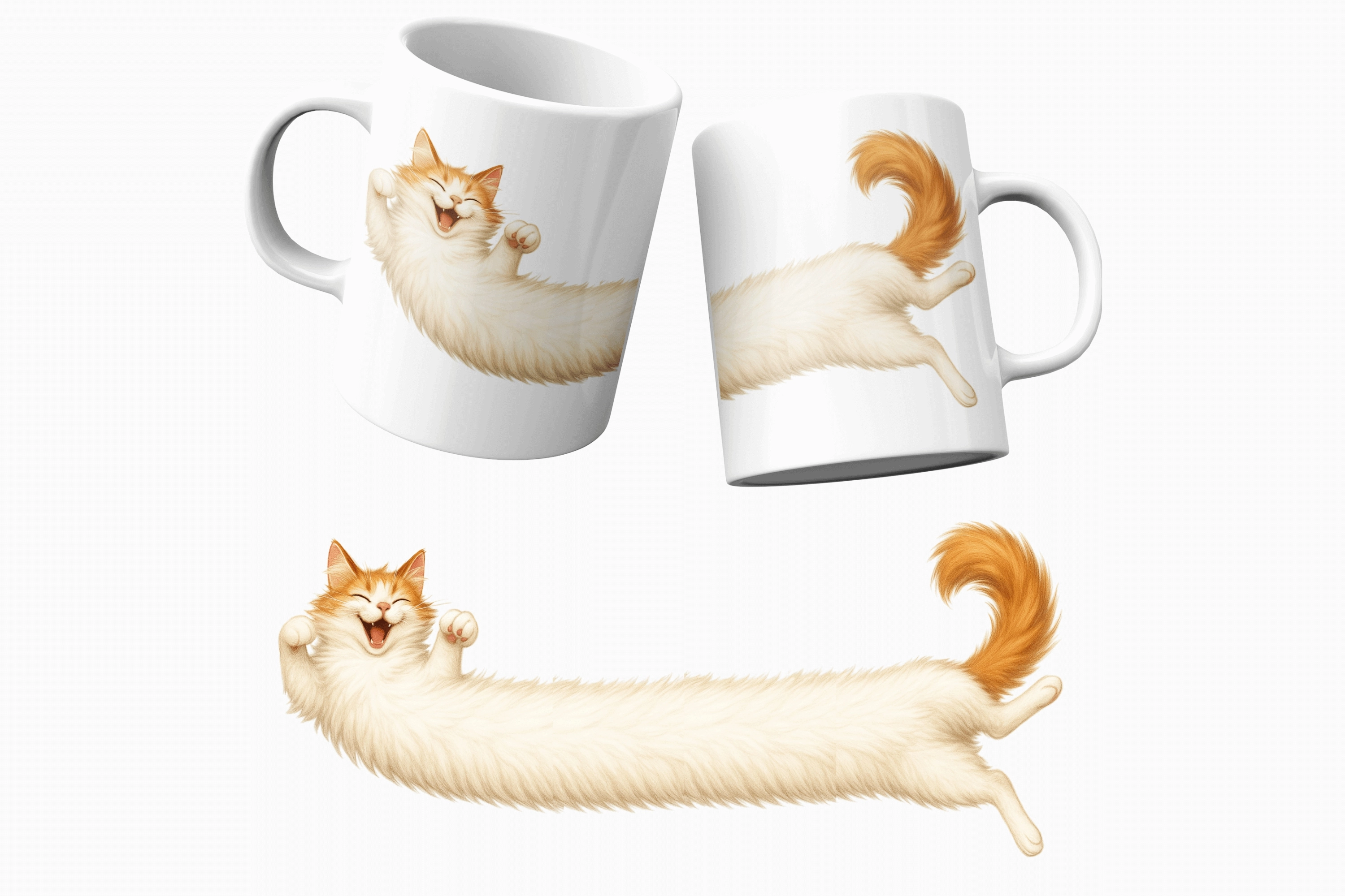 Kedi Sarmalı Temalı Kupa