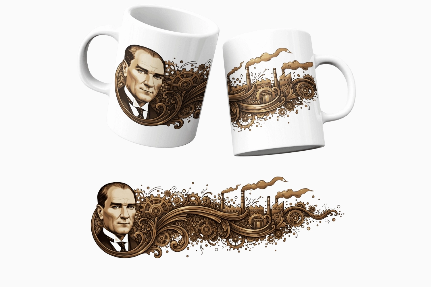 Atatürk ile Üretimin Ruhu Temalı Kupa 