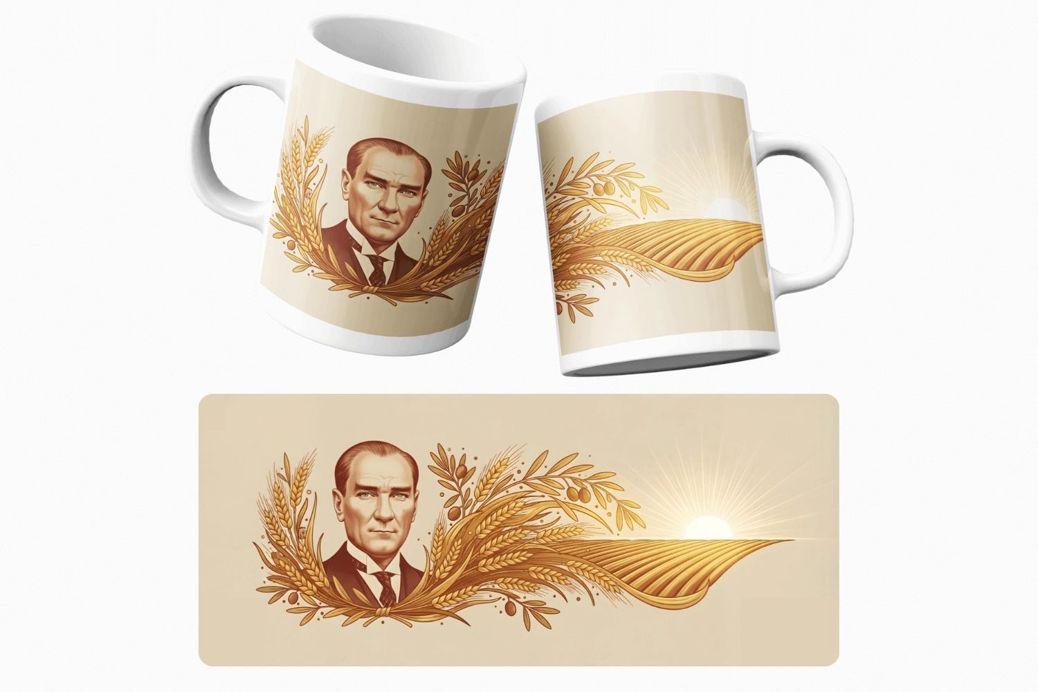 Atatürk ve Toprak Temalı Kupa 