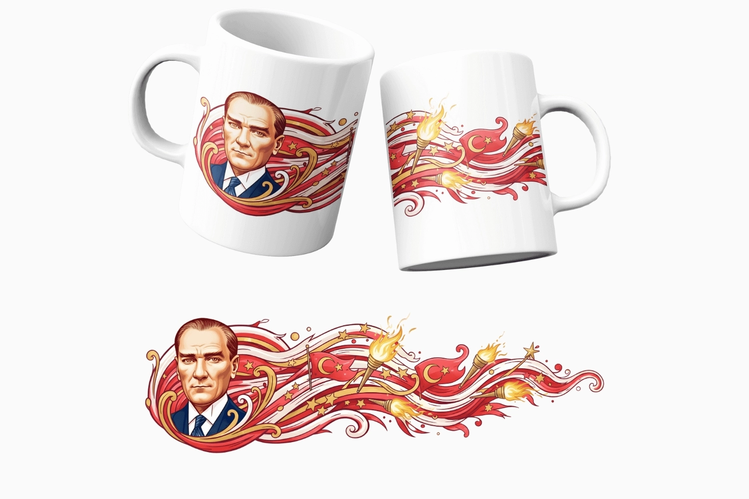 Atatürk ve Cumhuriyet Ateşi Temalı Kupa 