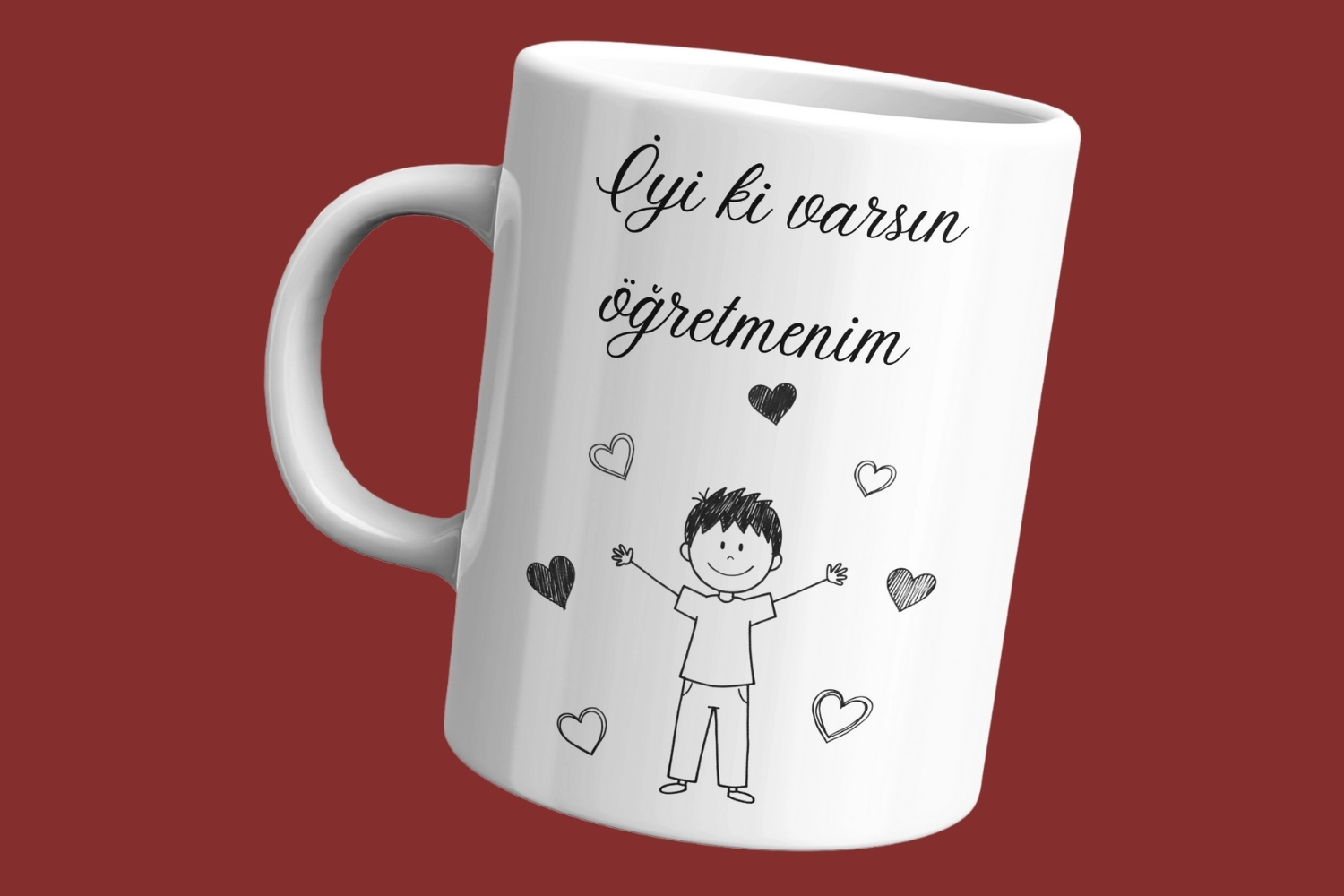 İyi Ki Varsın Öğretmenim Temalı Kupa 