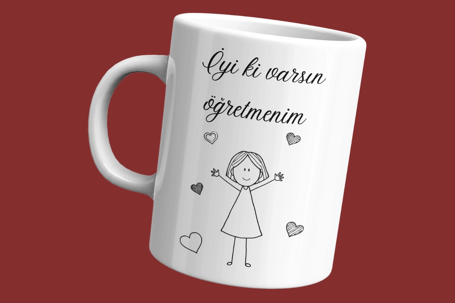 İyi Ki Varsın Öğretmenim Temalı Kupa 