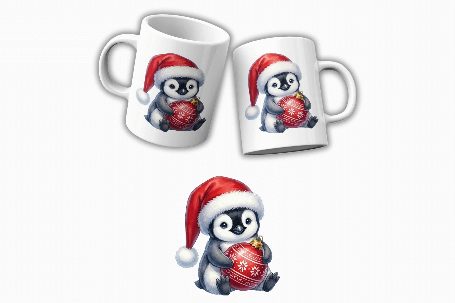 Yılbaşı Yavru Penguen Temalı Kupa