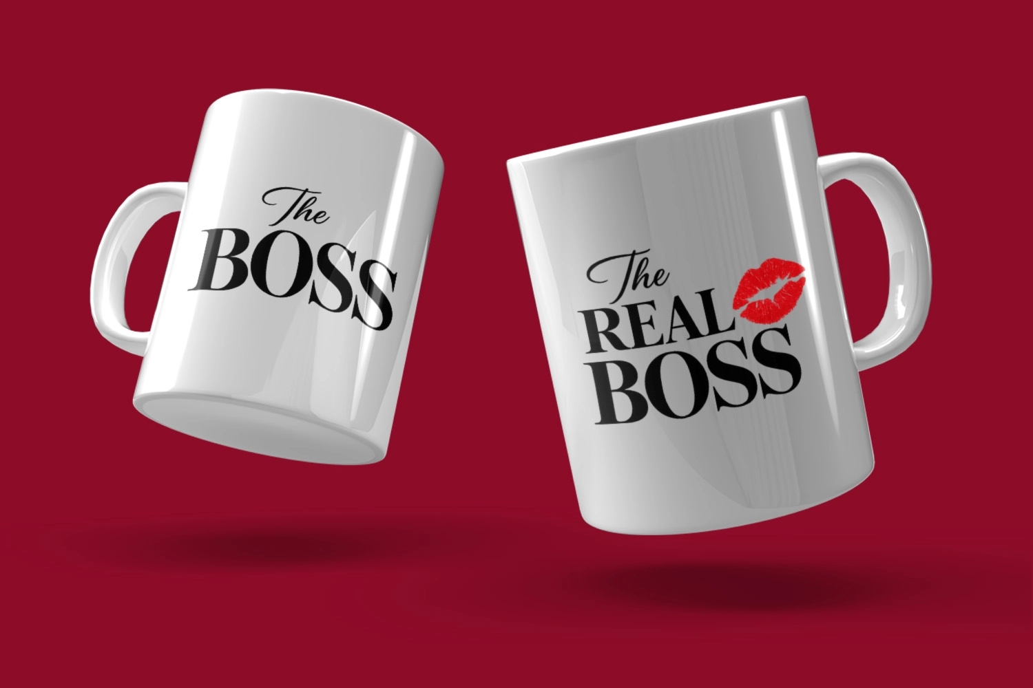 The Boss & The Real Boss – 2’li Kupa Seti | Sevgililer Günü Özel Tasarım