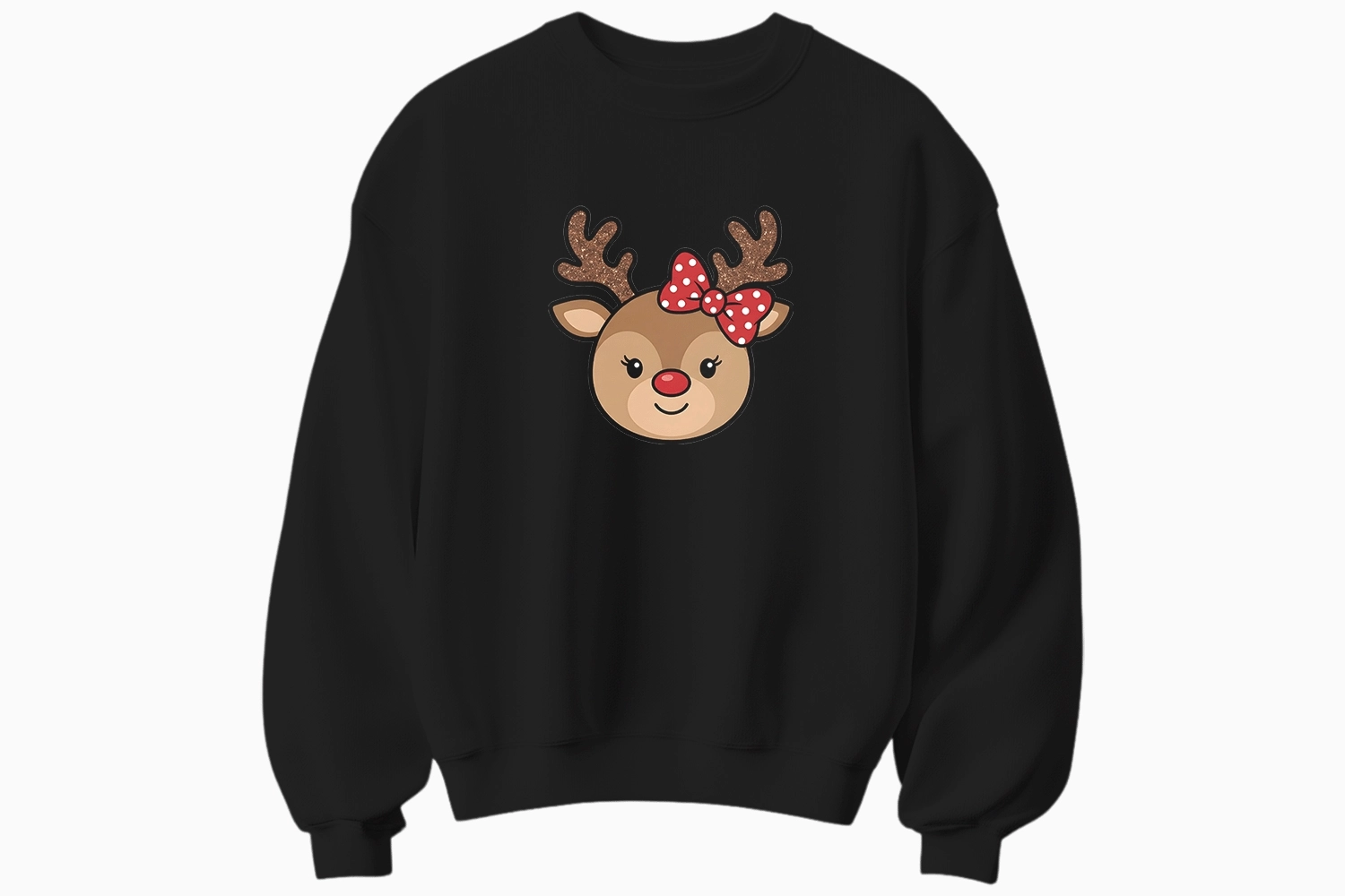 Yılbaşı Geyik Temalı Sweatshirt (Kadın)