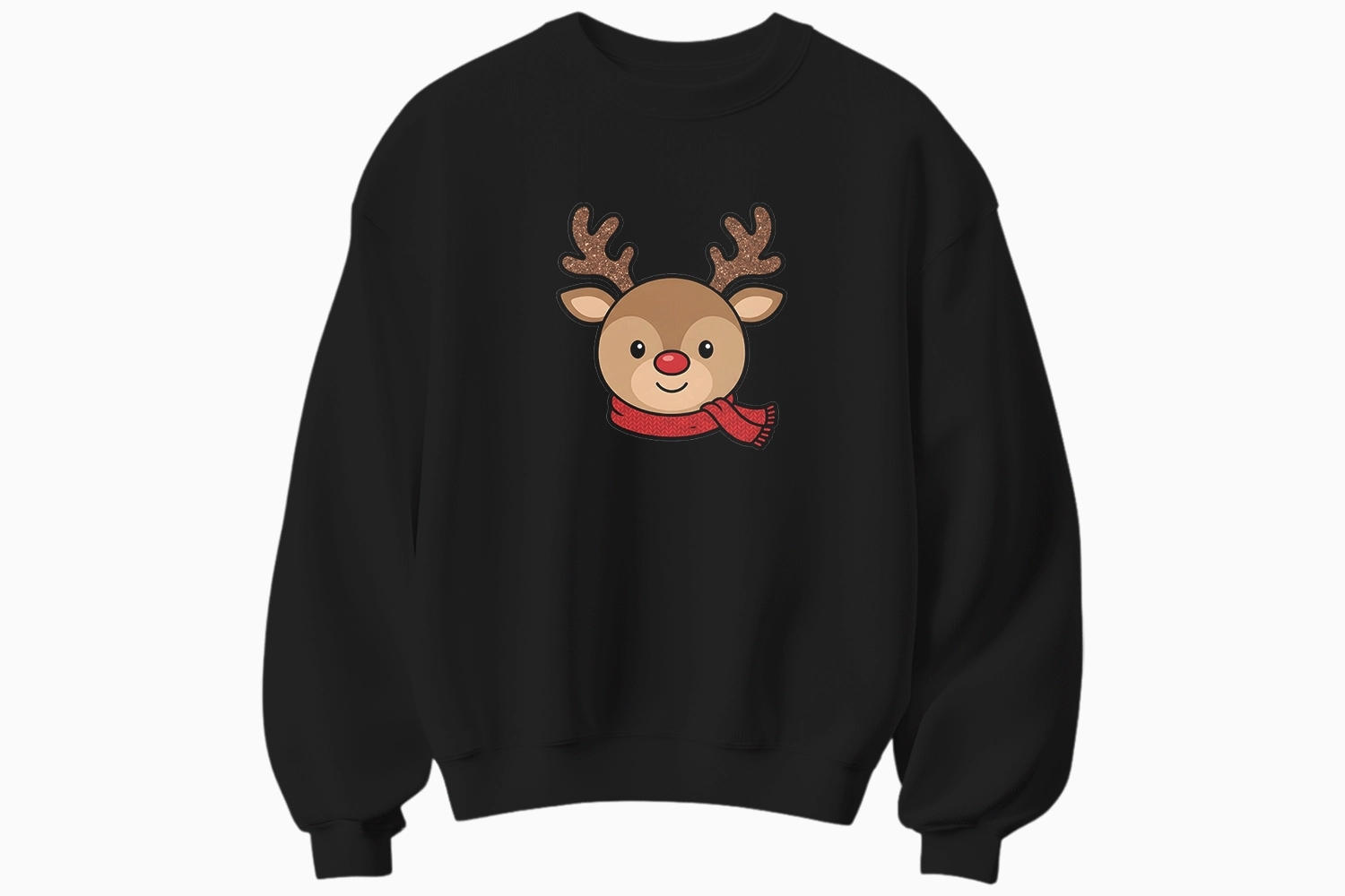 Yılbaşı Geyik Temalı Sweatshirt (Kadın)