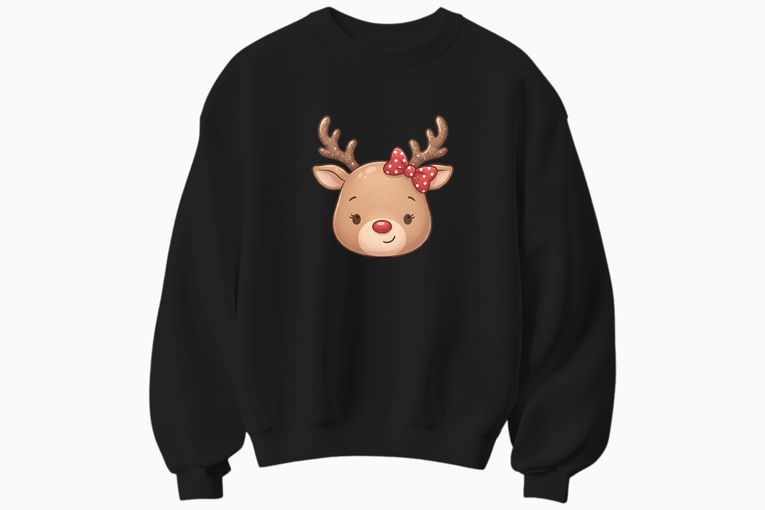 Yılbaşı Geyik Temalı Sweatshirt (Kadın)