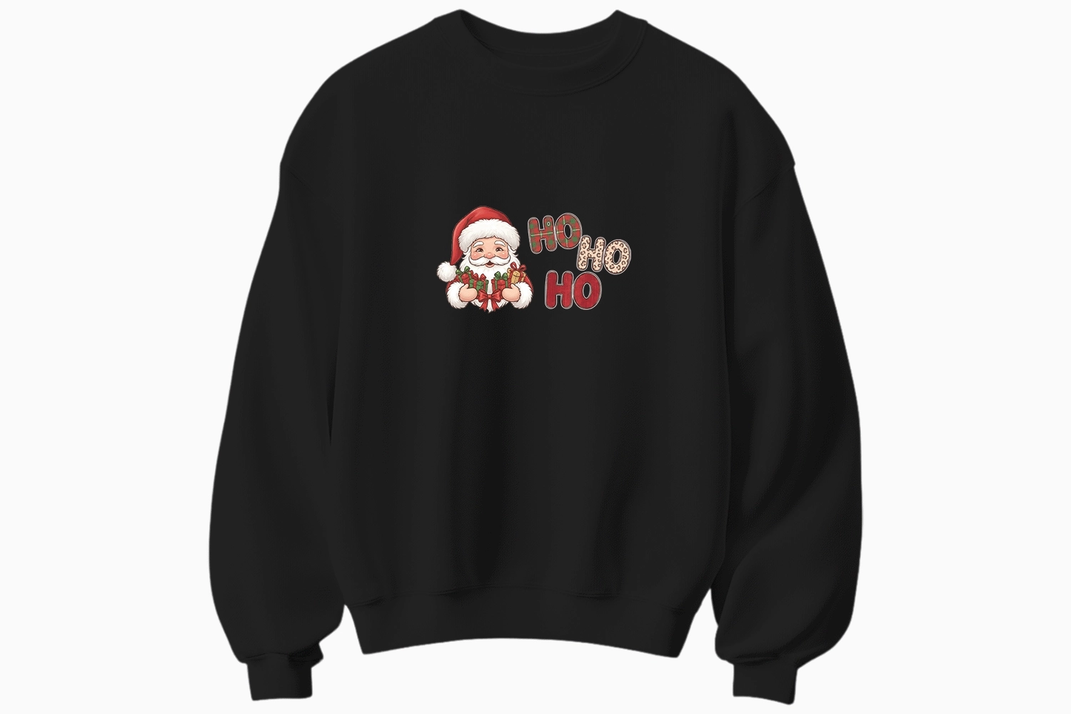 Yılbaşı Noel Baba Ho Ho Ho Temalı Sweatshirt
