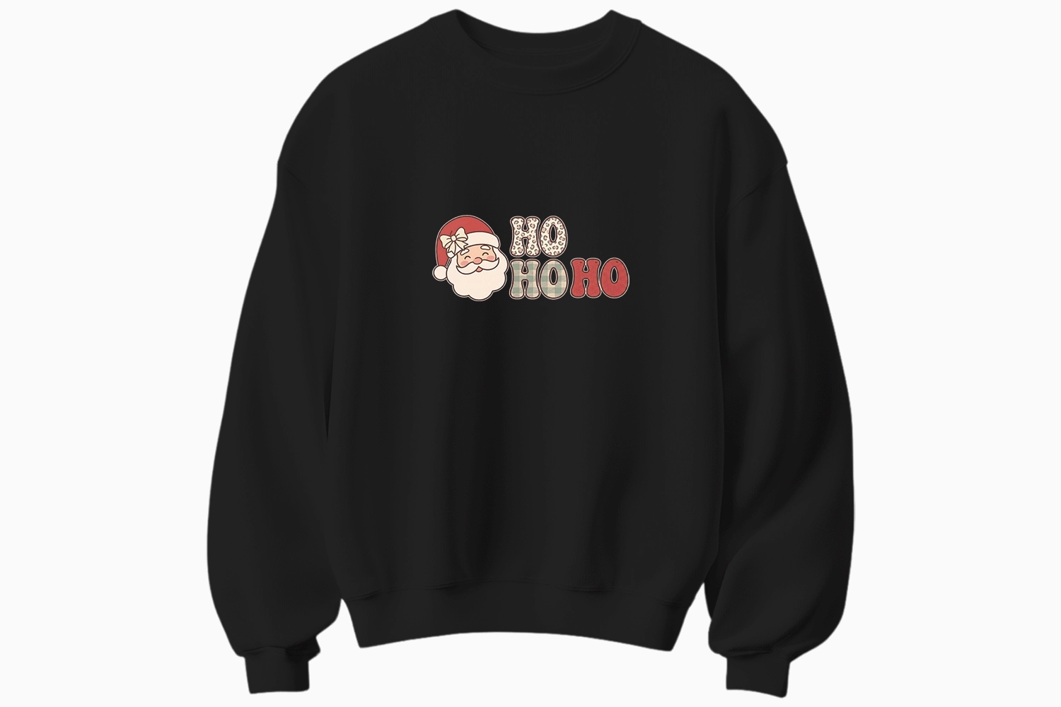 Yılbaşı Noel Baba Ho Ho Ho Temalı Sweatshirt