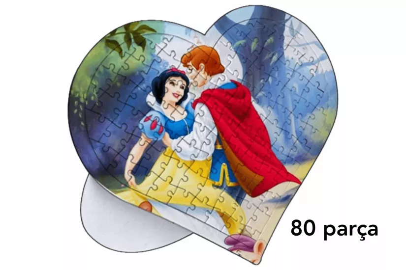 Süblimasyon Kalp Puzzle A4 - 80 Parça