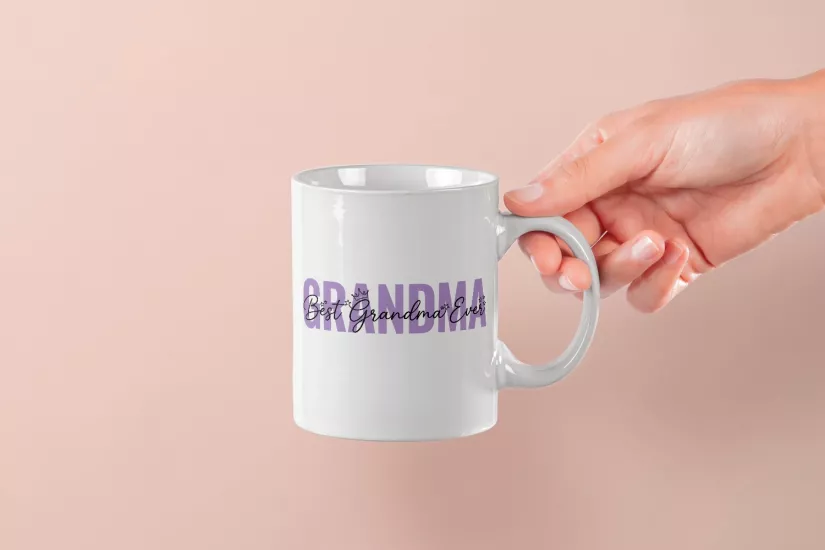 ’’Best Grandma Ever’’ Yazılı Tasarım Kupa - Büyükanneye Hediye