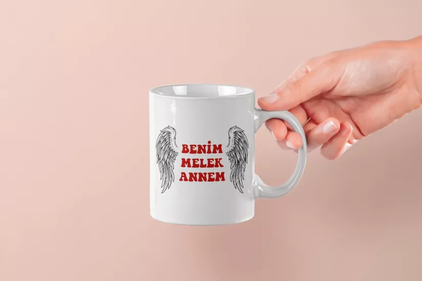 ’’Benim Melek Annem’’ Kanat Tasarımlı Kupa