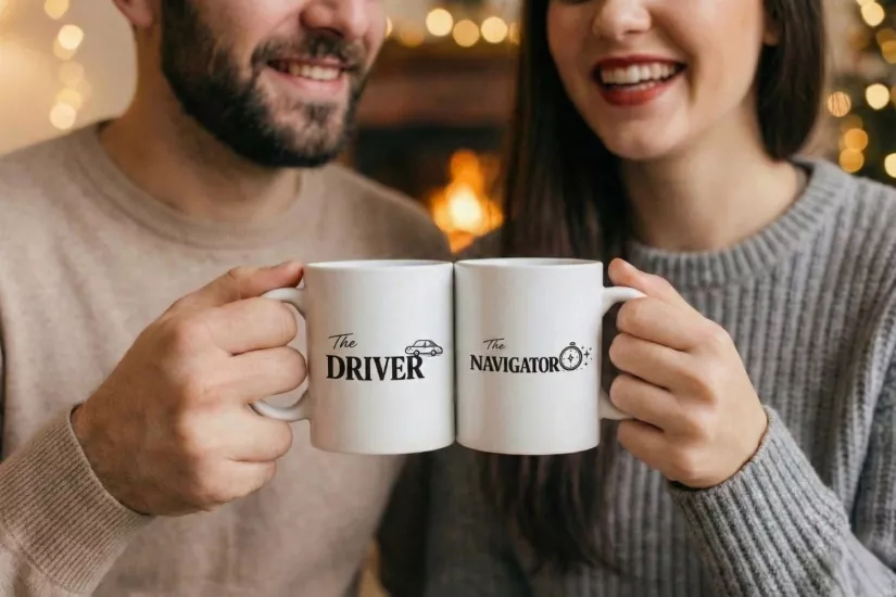 The Driver & The Navigator – 2’li Kupa Seti | Sevgililer Günü Özel Tasarım