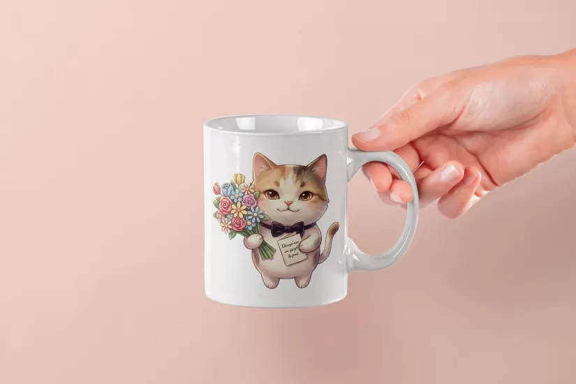 Kedi – Dünya’nın En Güzel Kızına Kupa Tasarımı – Sevgililer Günü Özel
