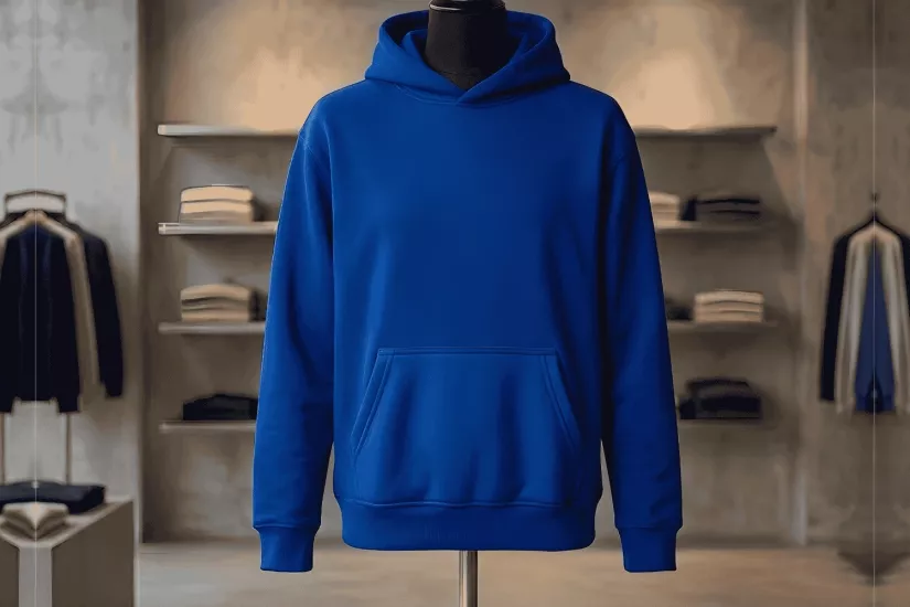 Klasik Hoodie - Saks Mavisi
