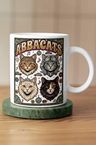 ABBA - Abbacats Kedi Pop Tasarım Kupa - Versiyon 2