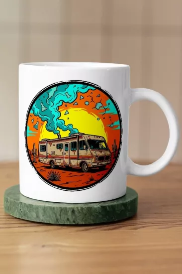 Breaking Bad Çöl Temalı Karavan Fan Art Kupa 