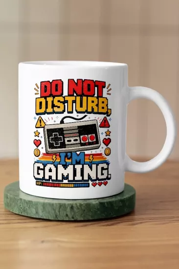 Do Not Disturb I’m Gaming Piksel Art Tasarım Kupa