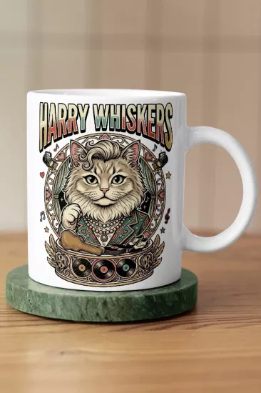 Harry Styles - Harry Whiskers Kedi Pop Tasarım Kupa