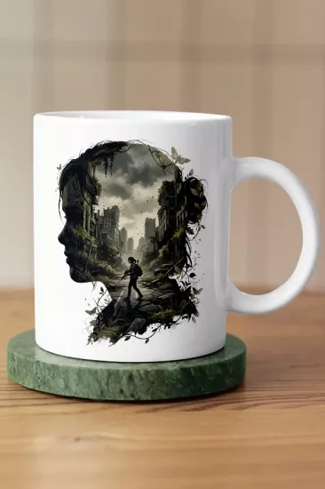 Ellie Silüet Çift Pozlama 2. Versiyon The Last of Us Fan Art Kupa