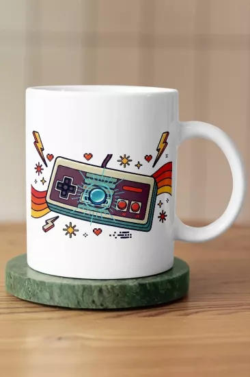 Retro Konsol Piksel Art Tasarım Kupa