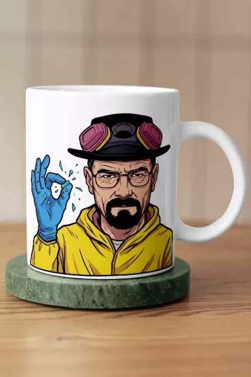 Breaking Bad Walter White İllüstrasyon Fan Art Tasarım Kupa