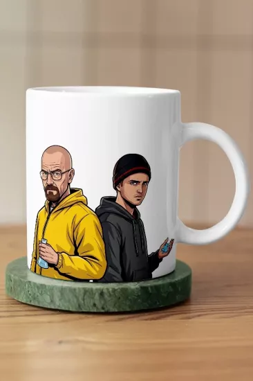 Breaking Bad Walter White & Jesse Pinkman Fan Art Kupa 