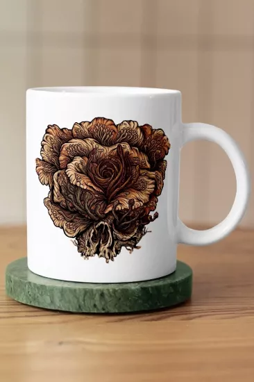 Cordyceps Gülü ve Kurukafa The Last of Us Fan Art Kupa