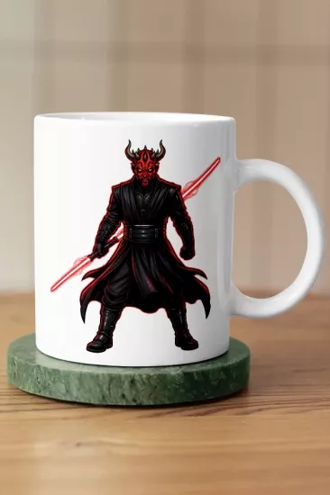Star Wars Darth Maul Işın Kılıçlı Fan Art Kupa 