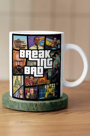 Breaking Bad GTA Style Fan Art Baskılı Kupa