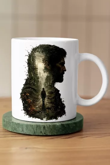 Joel ve Ellie Silüet Tasarım The Last of Us Fan Art Kupa