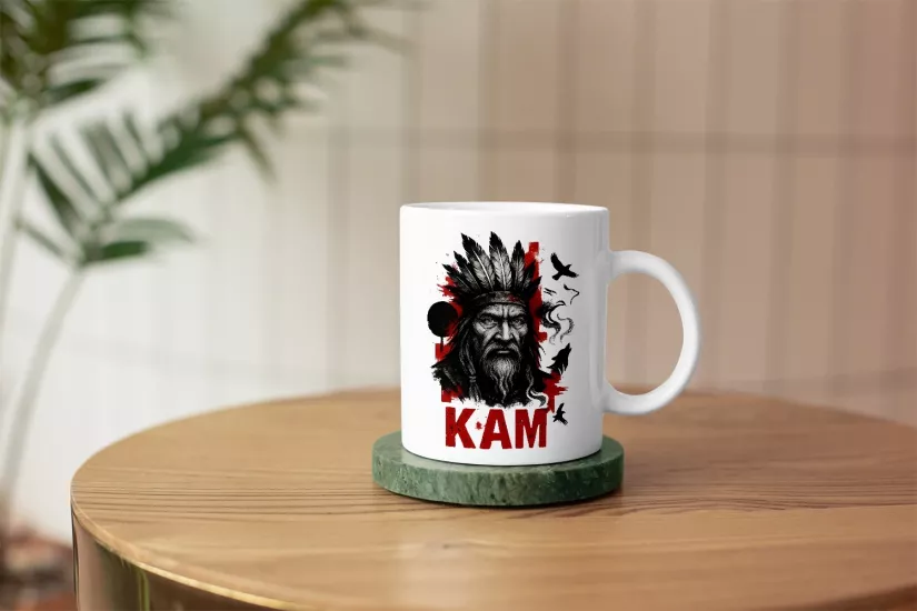 Bilge Kam: Ruhların Rehberi Tasarım Kupa 