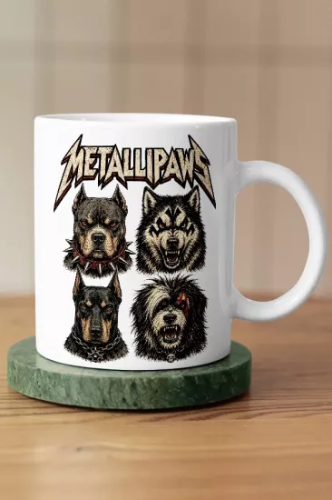 Metallica - Metallipaws Köpek Metal Tasarım Kupa - Versiyon 1