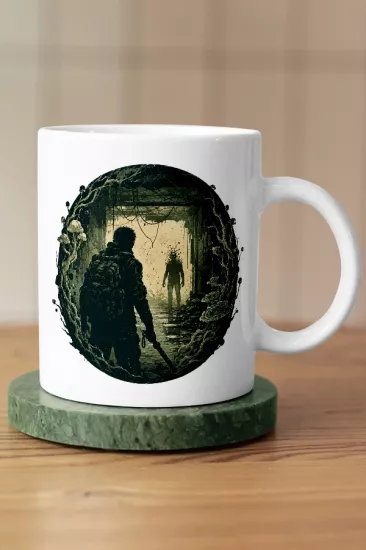 Pala ve Clicker Silüeti The Last of Us Fan Art Kupa