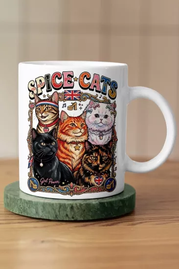 Spice Girls - Spice Cats Kedi Pop Tasarım Kupa - Versiyon 1