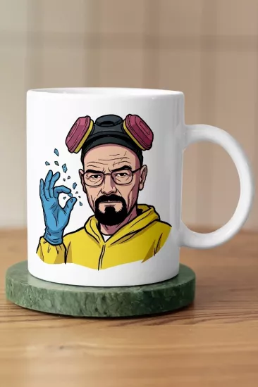 Heisenberg ’’Pure Chemistry’’ Mavi Kristal Fan Art Kupa