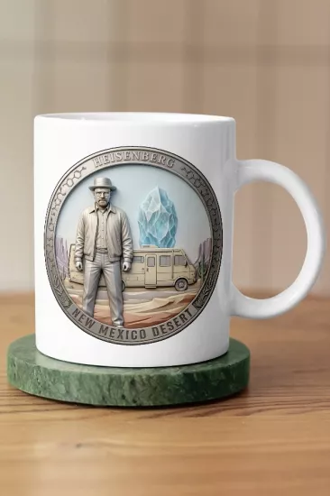 Breaking Bad Heisenberg Gümüş Mühür Fan Art Kupa 
