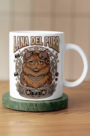 Lana Del Rey - Lana Del Purr Kedi Pop Tasarım Kupa