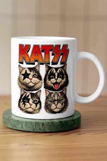KISS - KATSS Kedi Rock Tasarım Kupa - Versiyon 1
