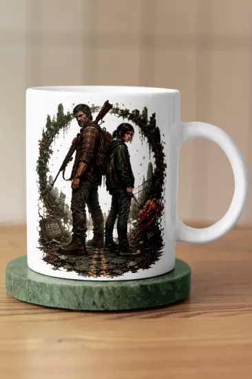 Joel ve Ellie Sırt Sırta The Last of Us Fan Art Kupa