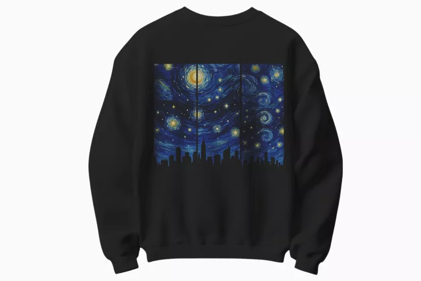 Yıldızlı Gece Temalı Sweatshirt