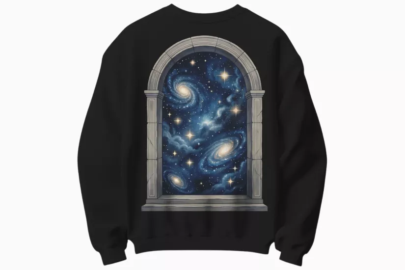 Yıldızlı Gece Temalı Sweatshirt