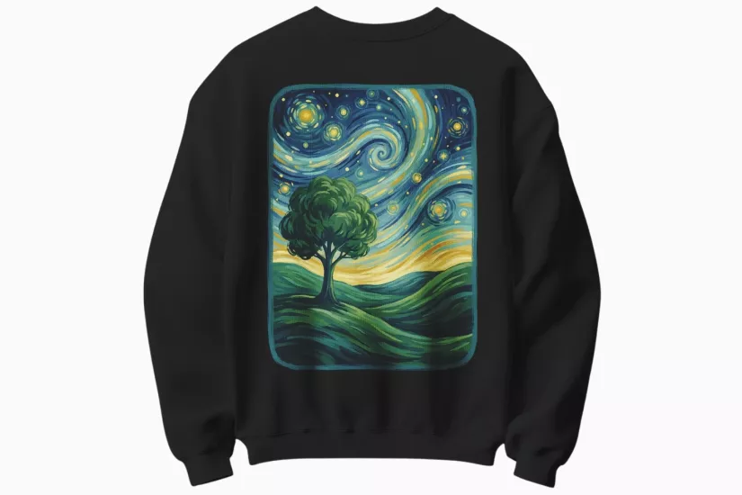 Yıldızlı Gece Temalı Sweatshirt
