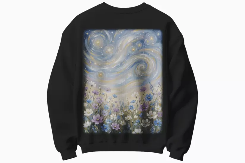 Yıldızlı Gece Temalı Sweatshirt