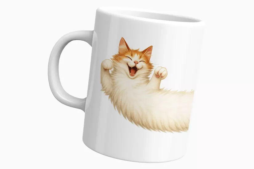 Kedi Sarmalı Temalı Kupa