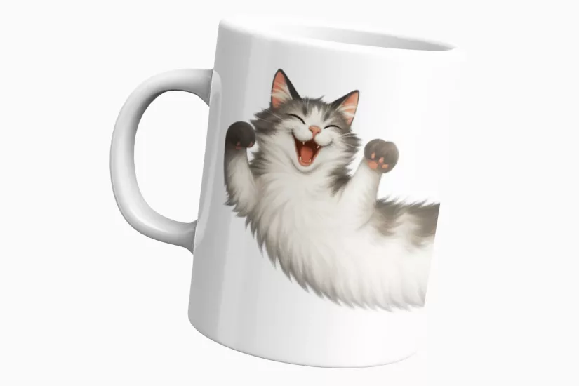 Kedi Sarmalı Temalı Kupa