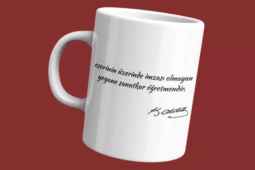 Atatürk Sözlü Öğretmenler Günü Temalı Kupa